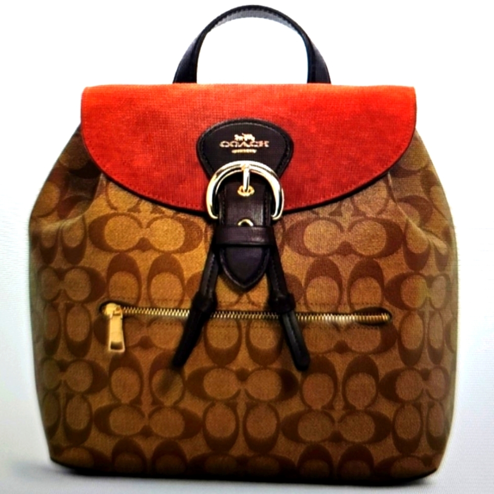 COACH KLEO BACKPACK IN SIGNATURE CANVAS (NWT)